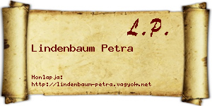 Lindenbaum Petra névjegykártya